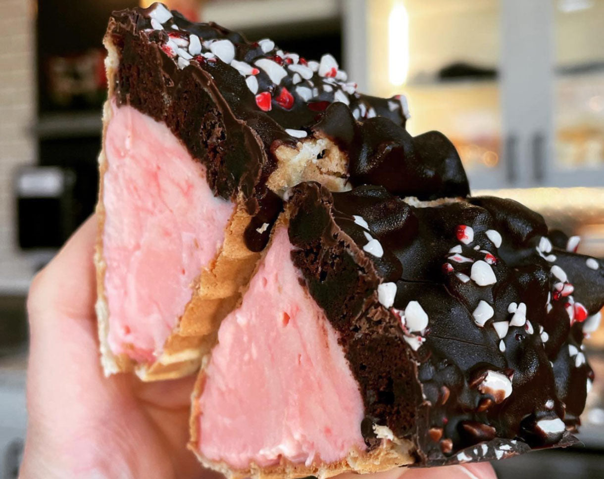 Image of Peppermint Brownie Ice Cream Taco from Sebastopol Is a Holiday Showstopper