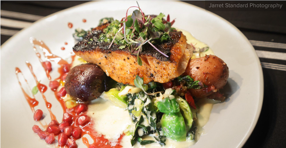 Image of NEW ON THE MENU: PAN-ROASTED STEELHEAD WITH POMEGRANATE AND SALSA VERDE